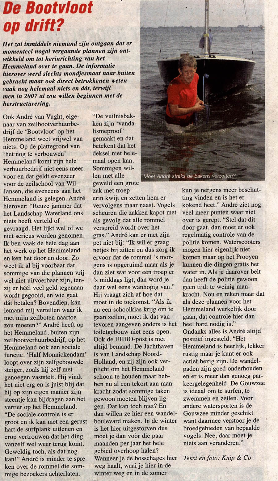 De bootvloot: artikel prettig weekend 27 juli 2006