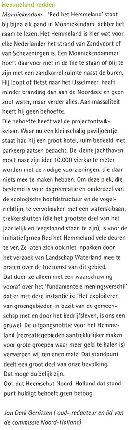 Artikel Heemschut februari 2007