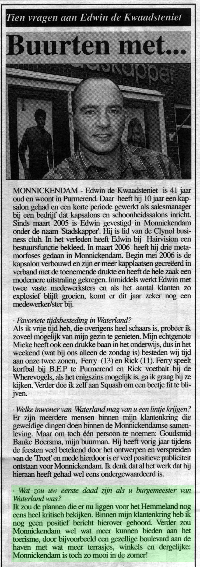 witte weekblad 16 augustus 2006