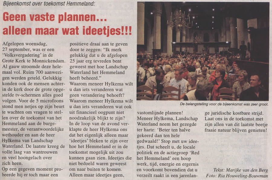 Artikel in Prettig Weekend 5 okt 2006