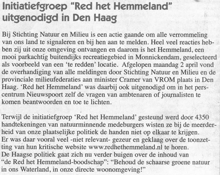 Artikel in Prettig Weekend 5 april 2007