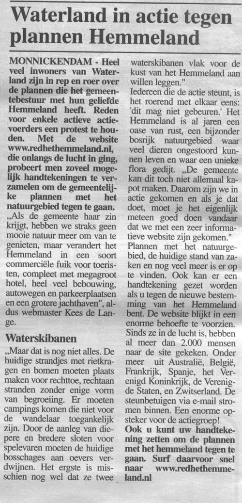 redactioneel artikel witte weekblad 23 aug 2006