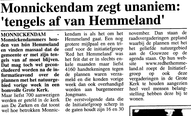Artikel in het Witte Weekblad 4 okt 2006